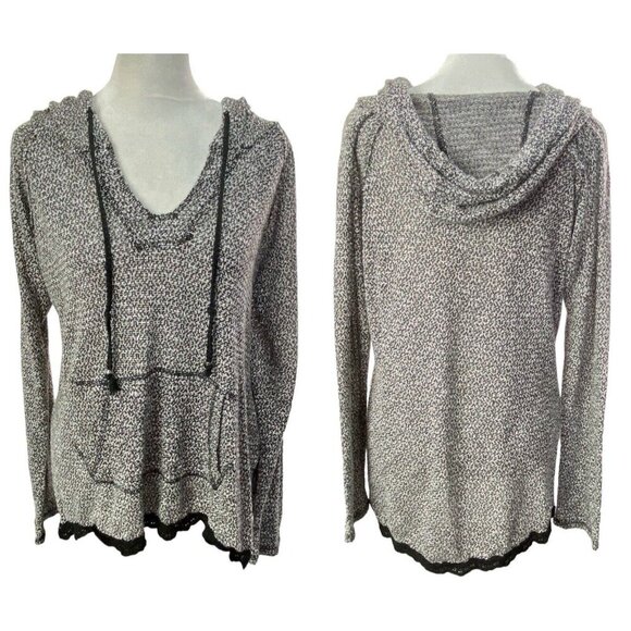 PANHANDLE Women Lightweight Pullover Hoodie Size M Gray Pocket Long Sleeve 77-36 - Picture 1 of 15